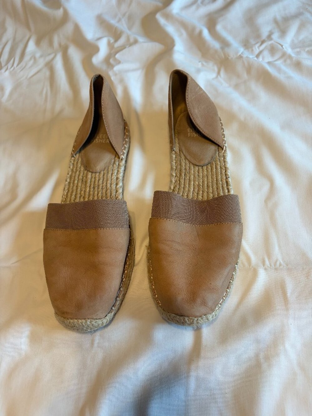 EILEEN FISHER ESPADRILLES LIGHT BROWN FLATS